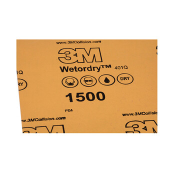 3M砂纸   401Q美纹砂纸P1500 5.5IN*9IN  50张/盒  进口成品 401Q 1盒装