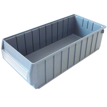 兰诗（LAUTEE）5023H分隔式多功能零件盒 塑料分格箱配件收纳箱  灰色500*235*140