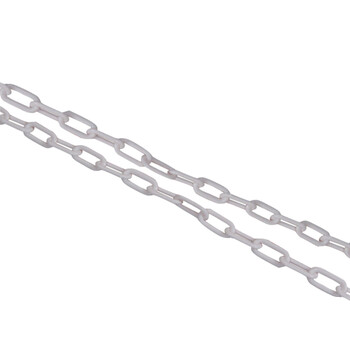 稳斯坦 WST200 塑料警示链条 路锥链条 隔离链子 链条 警示防护链条 隔离墩链条（6mm红白-5米）