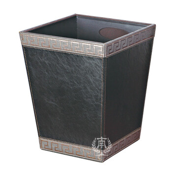 南 GPX-45J 南方套皮房间桶 配铁砂内桶 商用酒店宾馆客房垃圾桶 皮纹房间桶 果皮桶 内桶容量5.3升