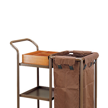 南 C-88 南方客房服务车  咖啡色 （分隔栏需单独购买） 单边客房服务车酒店房口车多功能工作清洁车