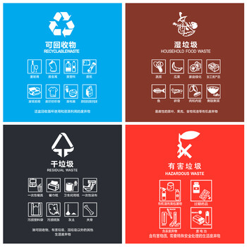 纽仕达 上海20L升干湿分类垃圾桶摇盖带盖户外环卫分离大号商用厨房 蓝色可回收物 【可免费印制LOGO】