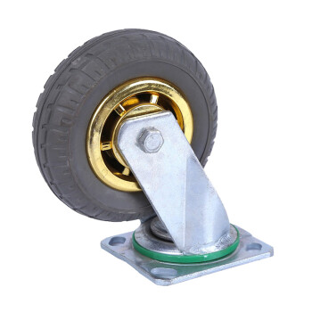 上柯 WY205 橡胶轮工业转向轮 重型轮橡胶轮活动万向轮脚轮 4寸万向脚轮