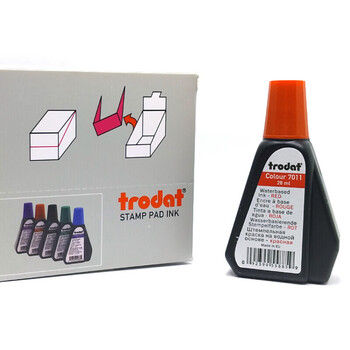 安美尚（ams）进口水性卓达印油7011回墨印油水性印油翻转回墨印章用发票财务办公专用印油蓝色