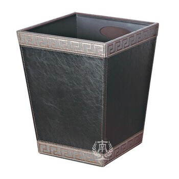 南 GPX-45J 南方套皮房间桶 配铁砂内桶 商用酒店宾馆客房垃圾桶 皮纹房间桶 果皮桶 内桶容量5.3升