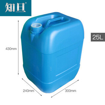 知旦 化工堆码桶 25L密封塑料桶手提桶 610805 蓝色方桶