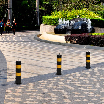 坚冠 金属带钥匙活动路桩 停车位立柱 警示柱交通安全设施挡车柱车位锁