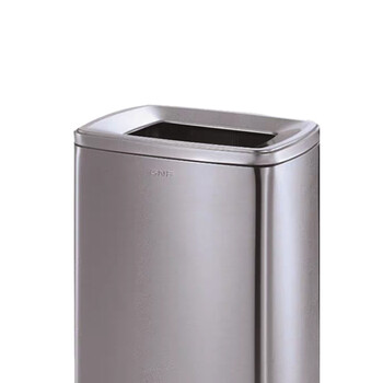 南 SF15-F02 长方形房间桶  砂钢 防指纹 商用不锈钢 南方垃圾桶 酒店宾馆客房果皮桶 容量15升