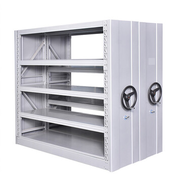 万尊 钢制移动货架2000*600*2000mm重型手摇轨道密集架