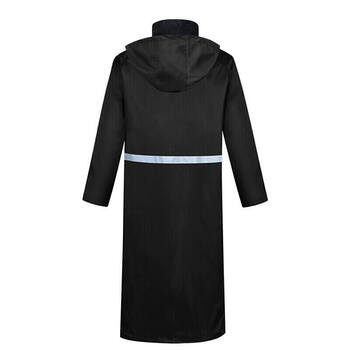 夜霸途 防汛抗洪黑色连体雨衣雨裤套装救援雨衣防雨水安全反光条    L 170