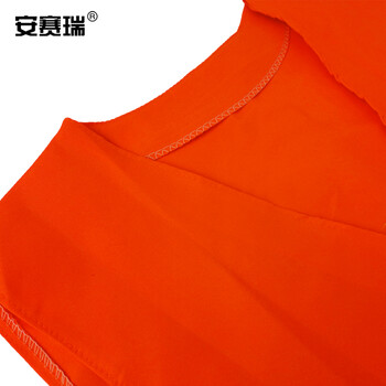 安赛瑞 纽扣款反光背心 环卫工人劳保马甲 道路清洁工作服劳保服 夜间交通执勤反光衣 橙色 25728