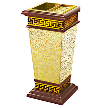 南 GPX-182H 南方宝钻烟灰桶 红木色 商场垃圾筒酒店落地烟灰桶立式果皮桶 商用垃圾桶