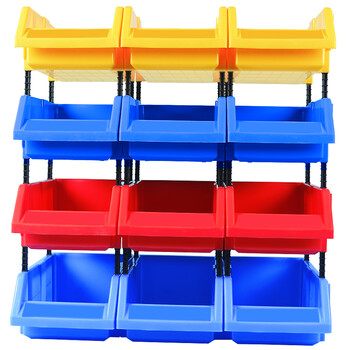 兰诗（LAUTEE）A3# 组合零件盒 螺丝收纳盒 物料元件配件盒塑料盒子 黄色345*200*145