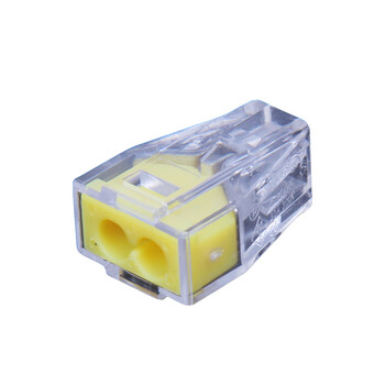 天旭接线端子软硬导线通用快速接线2孔免螺丝压线帽并线连接器2.5平方PCT-102 10个