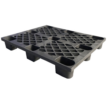 飞尔 塑料托盘 海运货柜 黑色胶卡板 黑丙加韧叉车板【14 九脚圆脚1100x900x145】