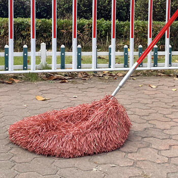 兰诗（LAUTEE）FH-1216 塑料丝大扫把清扫笤帚 木柄可拆卸款1个装