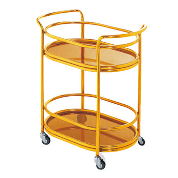 南 C-4 长圆酒水车 酒水饮料车推车送餐车 镜金