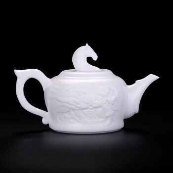 毕方器物（BifongWare） 德化白瓷茶壶大号中式功夫茶具泡茶壶沏茶器办公家用陶瓷手工羊脂玉瓷壶 