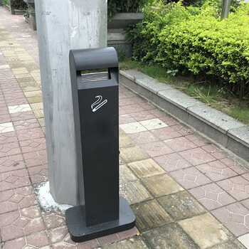 科力邦（Kelibang） 不锈钢烟灰柱 户外立式收纳烟灰桶烟蒂柱 吸烟区灭烟柱烟灰缸垃圾桶 KB3235 烤漆圆头