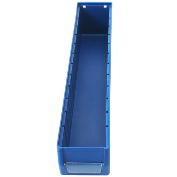 兰诗（LAUTEE）6011分隔式多功能零件盒 塑料分格箱配件收纳箱  蓝色600*110*90