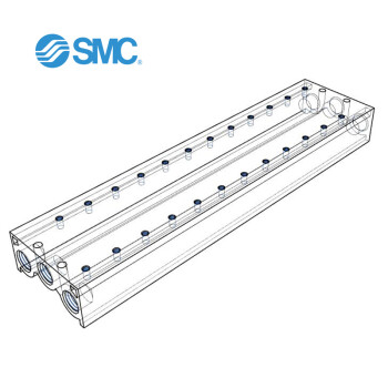 SMC SS5Y7-20-12 5通电磁阀 直接配管型集装式 整块型底板/各自配线 集装式型号 20型12阀 适用SY7000系列