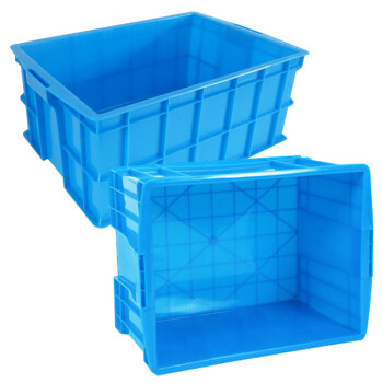 兰诗（LAUTEE）575-250 多功能周转箱 仓储物流箱 转运筐长方形塑料箱 蓝色575x390x250