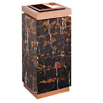 南 GPX-7A04 金盖座地 南方烟灰桶 玫瑰金 落地烟缸垃圾桶酒店宾馆垃圾筒烟灰桶