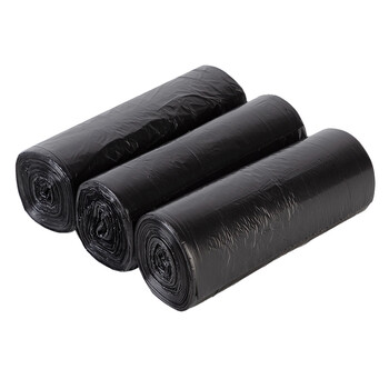 科力邦（Kelibang） 垃圾袋 一次性塑料袋90只装 50*60cm/3卷 商用物业办公平口黑色垃圾袋 KB1002
