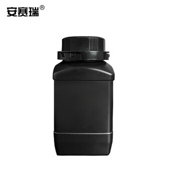 安赛瑞 塑料方形试剂瓶（5个装）黑色防盗盖试剂瓶避光方瓶样品瓶塑料瓶采样瓶 1000ml 600703
