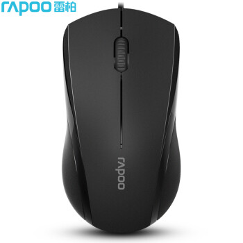 雷柏（Rapoo） N1200 有线鼠标 静音鼠标 办公鼠标 USB鼠标 笔记本鼠标 黑色