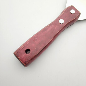 兰诗（LAUTEE）210370 酒红色柄油灰刀 不锈钢碳钢刮腻子刀 建筑装修工地用抹刀 酒红色杰克柄5寸 5把/盒