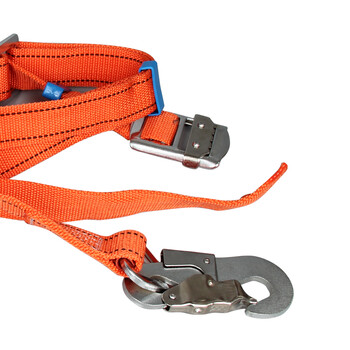 天旭安全带防坠落双保险工地安全带安全绳户外施工保险带爬杆腰带红色 1套