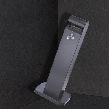 科力邦（Kelibang） 不锈钢烟灰柱 户外立式收纳烟灰桶烟蒂柱 吸烟区灭烟柱烟灰缸垃圾桶 KB3235 烤漆圆头