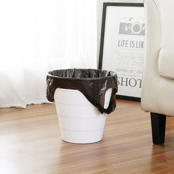科力邦（Kelibang） 背心手提式垃圾袋 一次性塑料袋100只装 50*60cm/5卷 商用物业办公黑色垃圾袋 KB1002