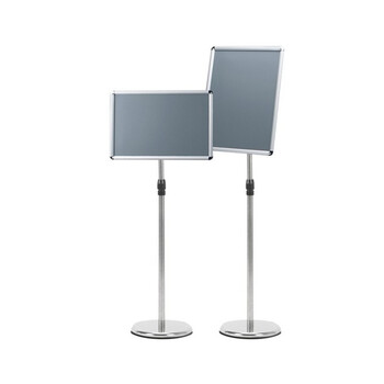 斯图不锈钢立牌指示牌立式广告牌水牌展示架酒店导向牌引导牌落地展示牌A4圆角