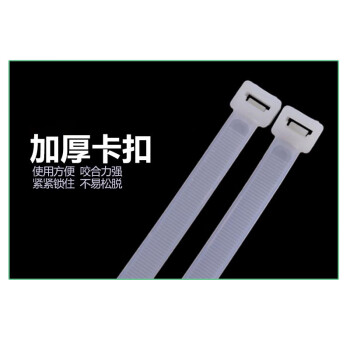 飞尔（FLYER）自锁式尼龙扎带 白色塑料卡扣束线扎线带 2.7×250mm100条 2包起批
