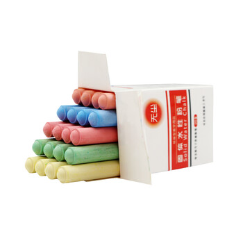 者也（ZYE）记号粉笔 无尘水溶性粉笔 环保粉笔可擦写绘画涂鸦笔 无尘粉笔彩色粉笔 彩色20支/盒