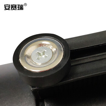 安赛瑞 磁吸壁挂式伸缩隔离带（5m）强磁款壁挂警戒带 磁性壁挂式伸缩带头 收银台壁挂式伸缩带 10986