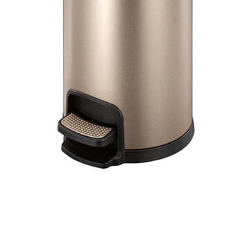 南 SJ30-Y03 南方圆形脚踏桶 香槟金 商用酒店宾馆客房垃圾桶 果皮桶 防指纹房间桶 内桶容量30升