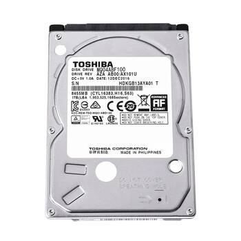 东芝(TOSHIBA)  笔记本机械硬盘 1TB 128MB 5400rpm SATA接口 轻薄型系列2.5英寸 (MQ04ABF100) 