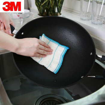3m 易洁百洁布8层耐用型抹布天然材质清洁布3片装洗碗布不易沾油XY003848559定做1箱（48包）