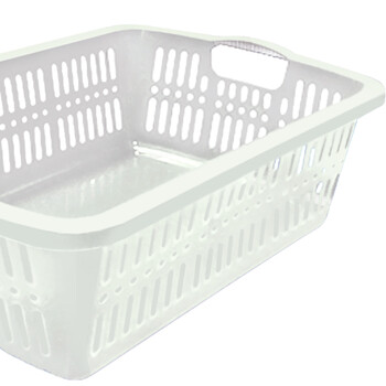 兰诗（LAUTEE）10# 周转箩 加厚塑料周转筐储物箩 物流快递货筐周转箱 零件收纳运输货筐 白色480*355*165