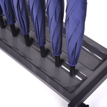 冰禹 BY-2335 烤漆带锁雨伞架 酒店超市银行雨伞架 便民雨伞收纳架 12头