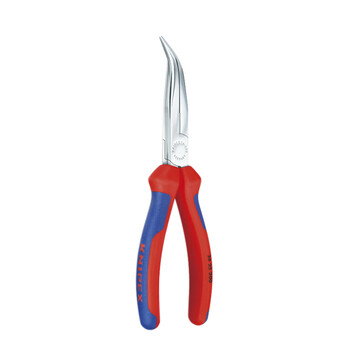 凯尼派克（KNIPEX）26 25 200 尖嘴钳 镀铬 双色手柄 40°弯头 切割类工具 钢