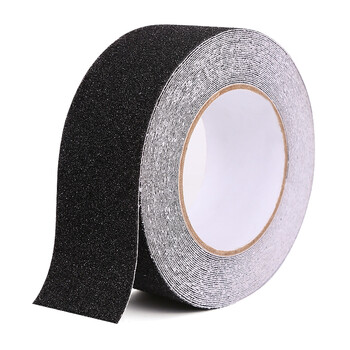 坚冠 PVC防滑胶带 楼梯台阶防水耐磨石英砂止滑贴 室外防滑条防滑贴 黑色5cmx10米