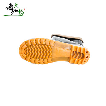 大杨008加绒水靴 42码 PVC防水耐酸碱耐油防化保暖雨鞋高筒防滑胶鞋反光水鞋 定制