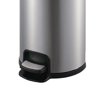 南 SJ20-D01 半圆形全钢脚踏桶  砂银 果皮桶  商用酒店宾馆客房不锈钢垃圾桶 容量20升