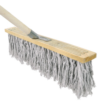 兰诗（LAUTEE）DM-040 木柄老式棉线拖把 工厂车间物业用大号尘推排拖 40厘米
