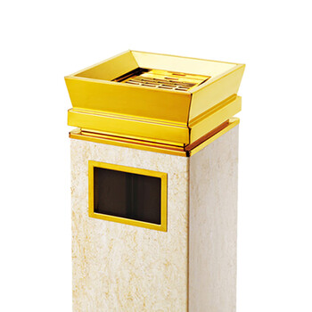 南 GPX-7R01 皇冠座地 南方烟灰桶 镜金 办公楼立式创意座地烟灰桶户外垃圾箱大厅大堂电梯口烟灰桶