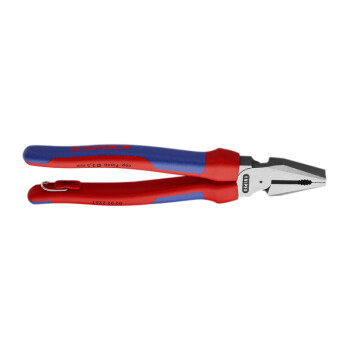 凯尼派克（KNIPEX）02 02 225 T 省力型钢丝钳带安全绳扣 九寸 抛光 双色手柄 225mm 切割类工具 钢